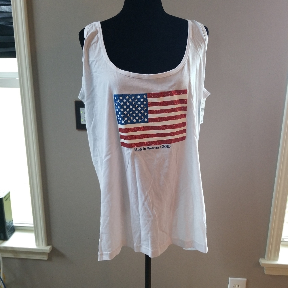NWT American flag T Shirt size XL